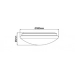 3A-Lighting Oyster Lights Round LED Oyster Light W380mm 30W White Aluminium Lights-For-You 0024-AC1011-LED-30W