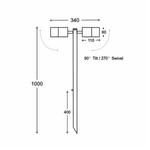 3A-Lighting Spike Lights Garden Spike 2 Lights Adjustable Lights-For-You 3132