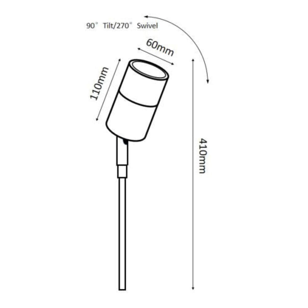 3A-Lighting Spike Lights Garden Spike Light Adjustable Copper - 3222 Lights-For-You 3222