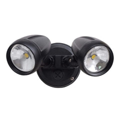 3A-Lighting Spot Lights Black Exterior Spotlight 2 LED Brush Chrome Aluminium IP44 TRI CCT - AC4205/BC/TC Lights-For-You 0024-AC4205/BLK/TC