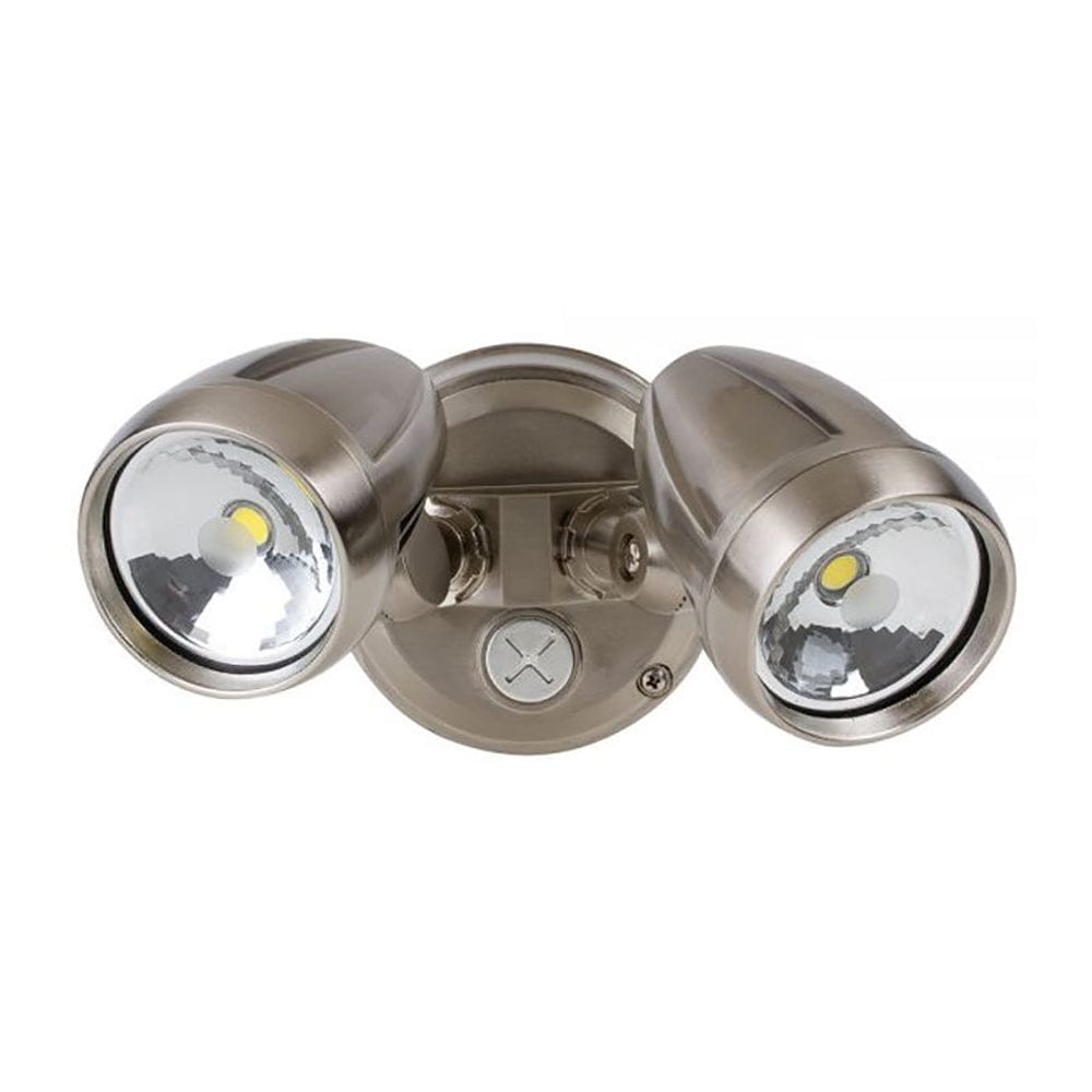 3A-Lighting Spot Lights Exterior Spotlight 2 LED Brush Chrome Aluminium Lights-For-You 0024-AC4205/BC/TC