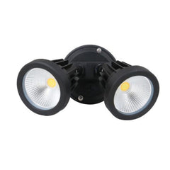 3A-Lighting Spot Lights Black Exterior Spotlight 2 LED White IP65 TRI Colour Lights-For-You 0024-AC4265/BLK