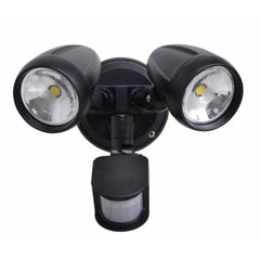 3A-Lighting Wall Light Black Security Wall Light 2 LED Lights-For-You AC4202/BLK/TC