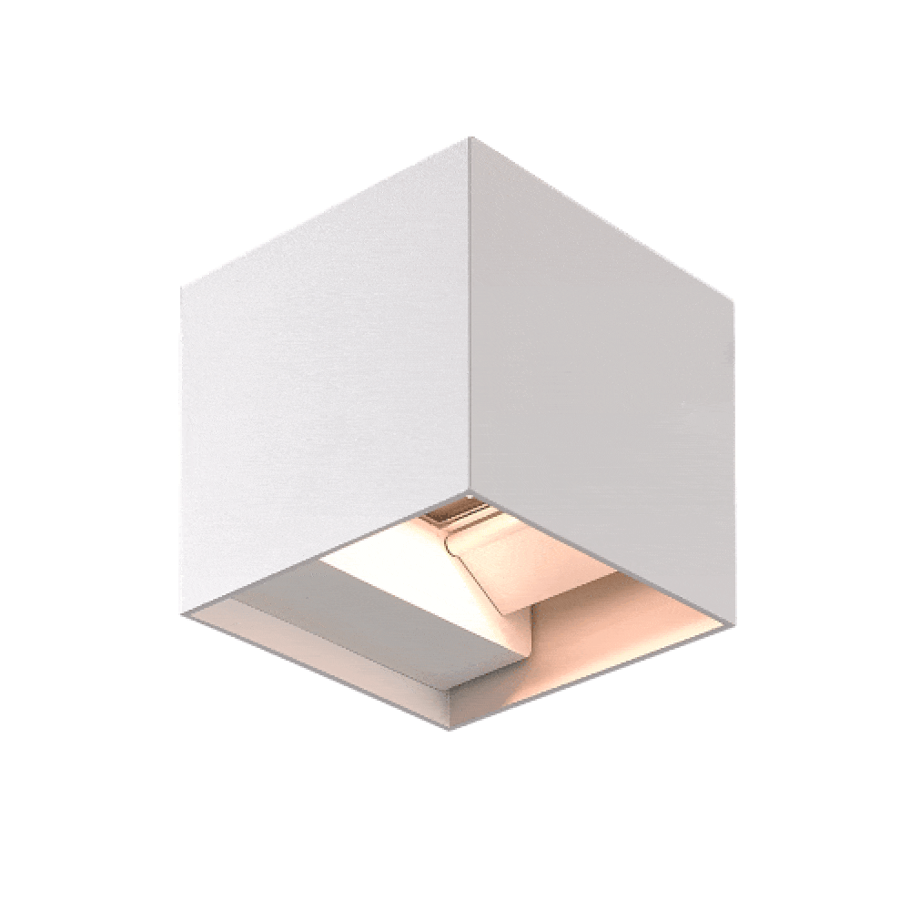 3A-Lighting Wall Lights Square Up / Down Wall Light W100mm Lights-For-You ST259/WH/TC