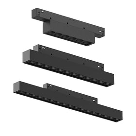 48v DC Linear LED Track Light CCT 6w, 12w, 24w in Black Havit Commercial - HCP-1029201-3