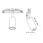 48v DC LED Track Light CCT 10w in Black Havit Commercial - HCP-1029102