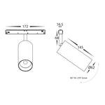 48v DC LED Track Light CCT 15w in Black Havit Commercial - HCP-1029103