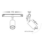 48v DC LED Track Light CCT 6w in Black Havit Commercial - HCP-1029101