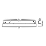 48v DC Linear LED Track Light CCT 6w, 12w, 24w in Black Havit Commercial - HCP-1029201-3