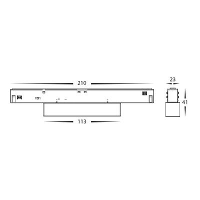 48v DC Linear LED Track Light CCT 6w, 12w, 24w in Black Havit Commercial - HCP-1029201-3
