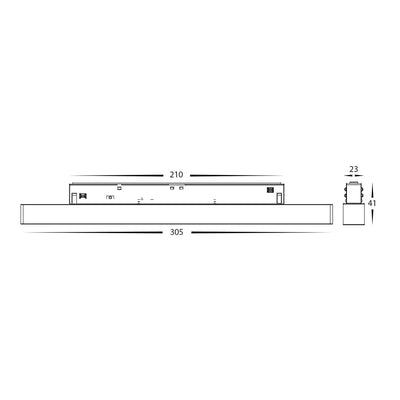 48v DC Linear LED Track Light CCT 7w, 14w, 20w in Black Havit Commercial - HCP-1029204-6