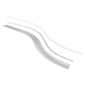 50mm x 15mm Bendable Gyprock Aluminium Profile in Silver Havit Commercial - HCP-4915115-BEND