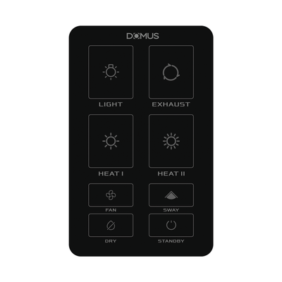 Domus Bathroom Heater Replacement SWITCH Black