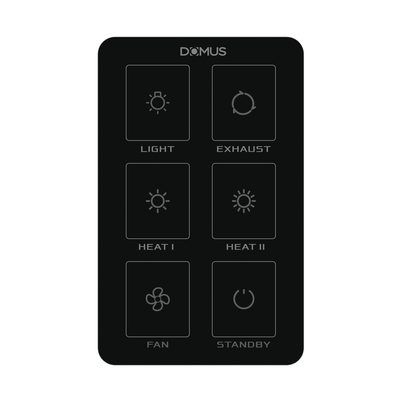 Domus Bathroom Heater Replacement SWITCH Black