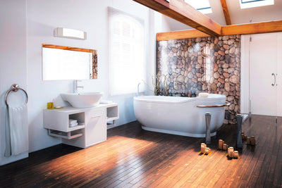 Siderno LED Vanity Light in Chrome in the room