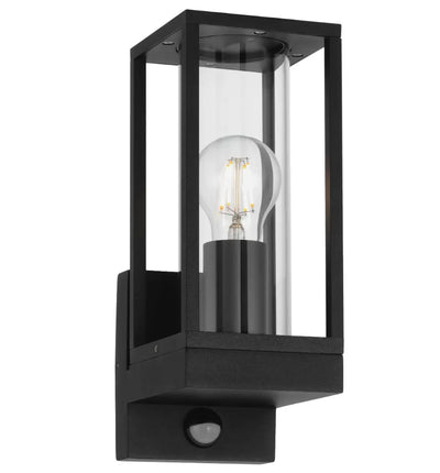 Belmin Exterior Sensor Wall Light — Black