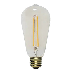 E27 St64 2W LED Pilot Filament Globe Non-Dimmable
