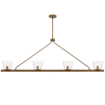 Radam 4 Light Bar Pendant Light — Vintage Brass