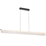 Romay Linear Pendant Light — Black| Opal
