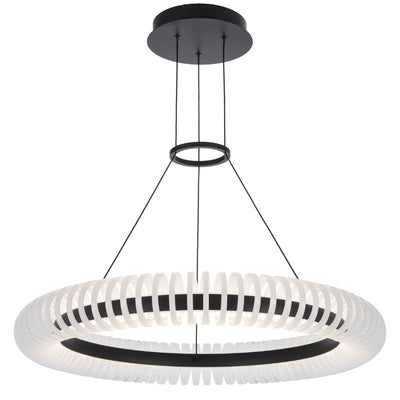 Romay 80Cm Pendant Light Large — Black| Opal