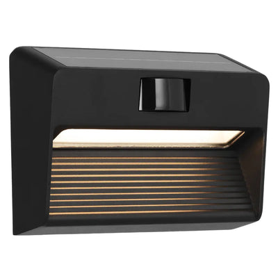 Roth Exterior Solar Wall Light Large — Black
