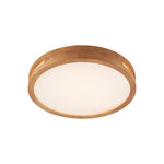 Thalia 30Cm 12W LED Oyster Step Dimmable Ceiling Light — Wood