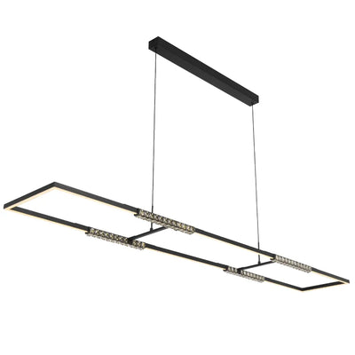 Zafra Rectangular Pendant Light — Black