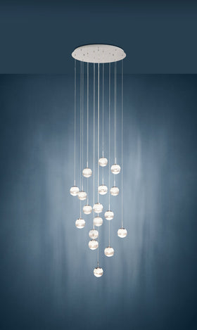 Montefio 1 Chrome LED Pendant Light or 3Lt in the room