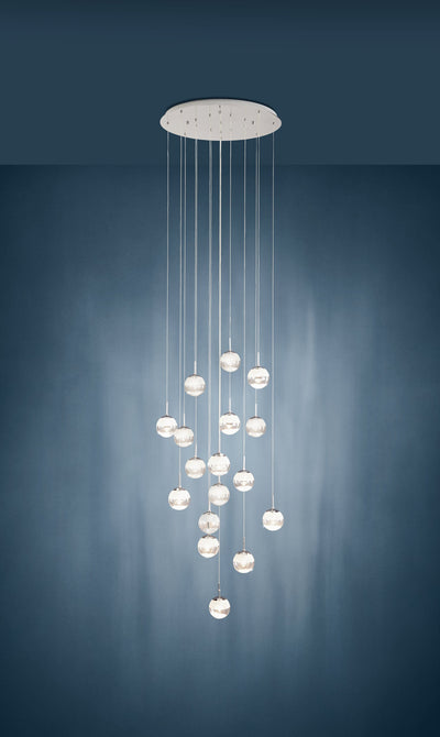 Montefio 1 Chrome LED Pendant Light or 3Lt