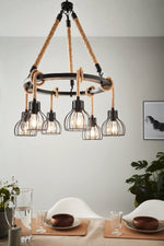 Rampside Vintage Rope Table Lamp 1Lt in the room