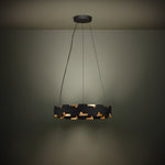 Altagracia LED Pendant Light 72w Black/Gold in the room