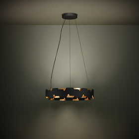 Altagracia LED Pendant Light 72w Black/Gold in the room
