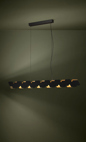Altagracia LED Pendant Light 44w Black/Gold IN STOCK Typically dispatched within in the room