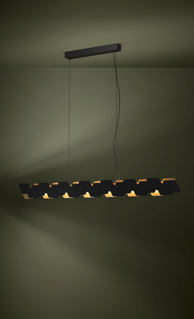 Altagracia LED Pendant Light 44w Black/Gold IN STOCK Typically dispatched within in the room
