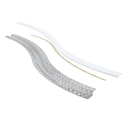 62mm x 14mm Bendable Gyprock Aluminium Profile in Silver Havit Commercial - HCP-4916214-BEND