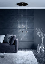 Eglo Adrados 8-Light Black LED Pendant Light in the room