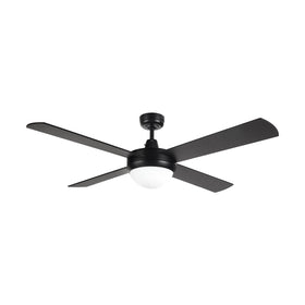 Brilliant Black Tempest-II 52'' AC 4-Blade Ceiling Fan with Light