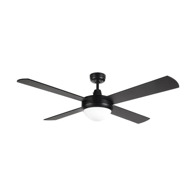 Brilliant Black Tempest-II 52'' AC 4-Blade Ceiling Fan with Light