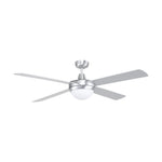Brilliant Brushed Aluminium Tempest-II 52'' AC 4-Blade Ceiling Fan with Light