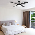 Brilliant Black Tempest-II 52'' AC 4-Blade Ceiling Fan with Light