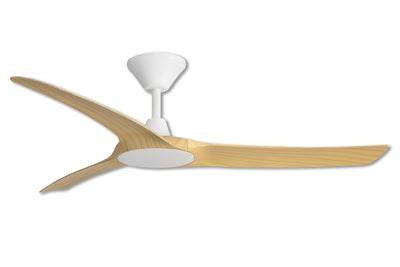 Aqua 3 IP66 DC Ceiling Fan 52 inch White with Oak Blades