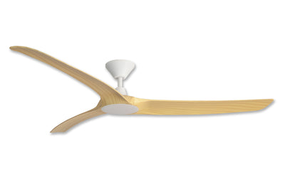 Aqua 3 IP66 DC Ceiling Fan 70 inch White with Oak Blades