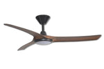Aqua 3 IP66 DC Ceiling Fan 52 inch Matt Black with Koa Blades and LED Light