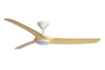 Aqua 3 IP66 DC Ceiling Fan 70 inch White with Oak Blades and LED Light