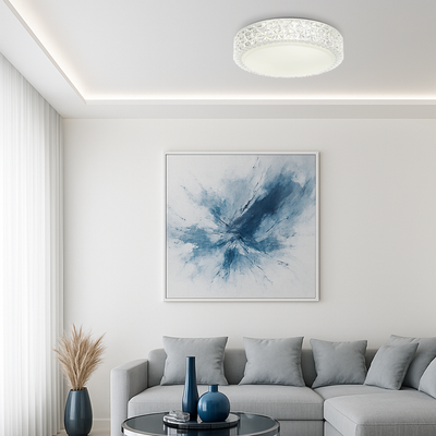 Amelia Small LED Oyster Light 18w — lifestyle