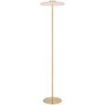Amity LED Floor Lamp — Brass Matt| Opal