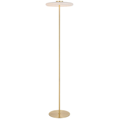 Amity LED Floor Lamp — Brass Matt| Opal