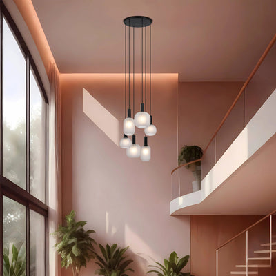 AOSTA 6 LIGHT PENDANT — lifestyle