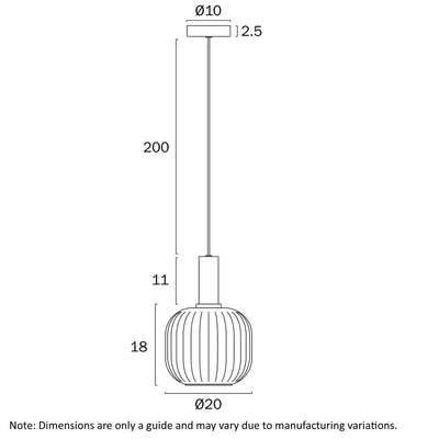 AOSTA 20CM PENDANT
