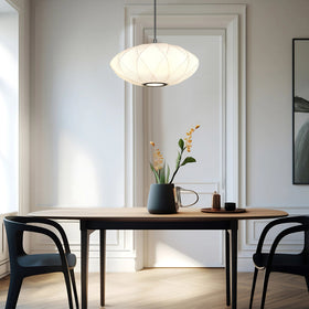 Modern Resin Nickel pendant Light — lifestyle